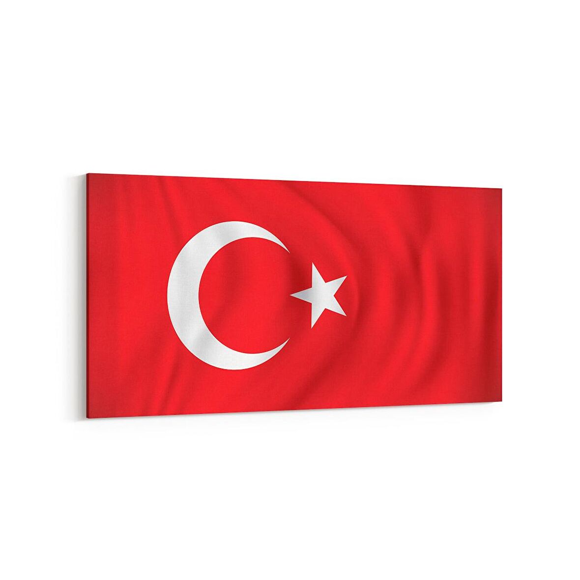 Olla 17556YD Türk Bayrağı Görseli Yatay Dar Kanvas Tablo (Ölçü: 60X30)