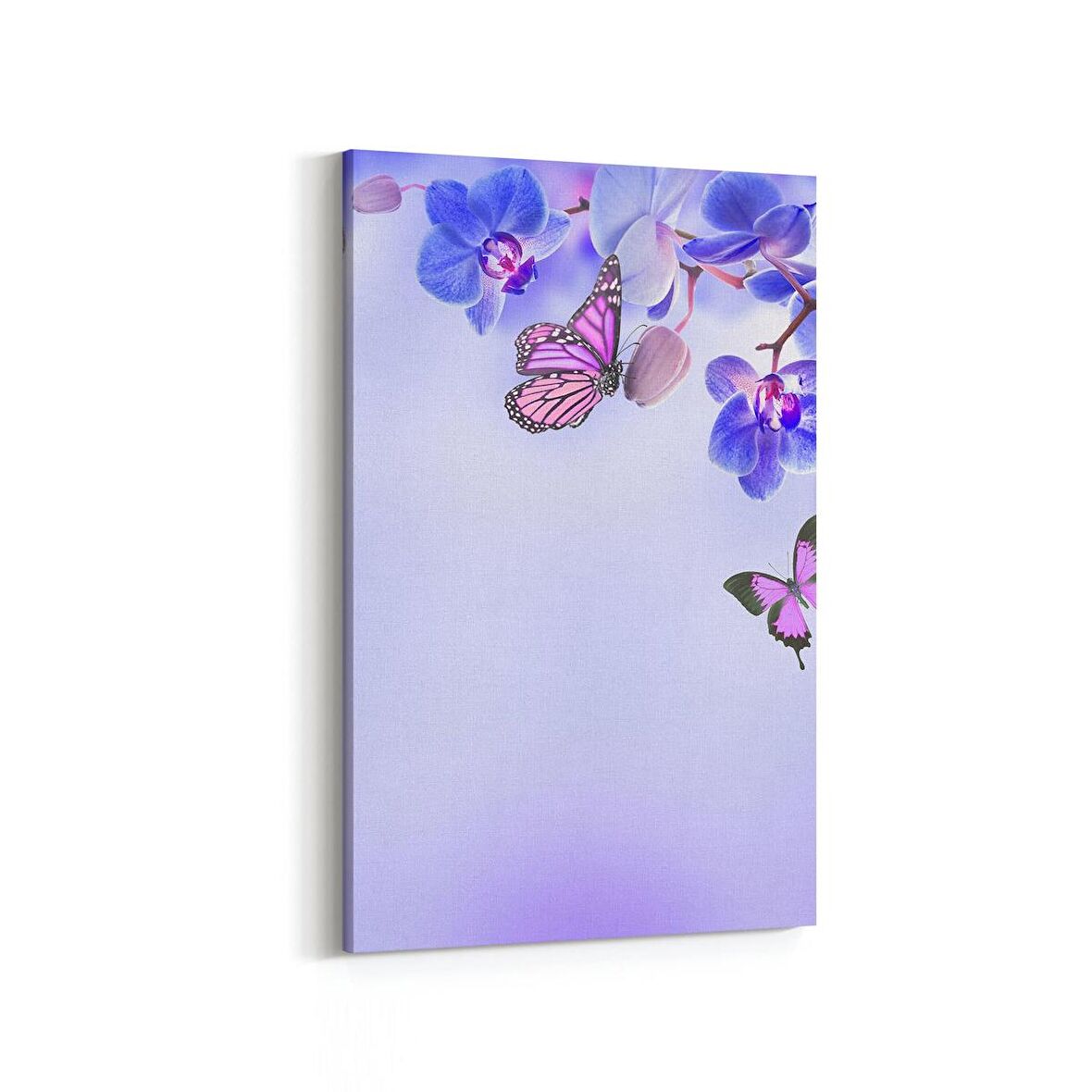 Olla 11699D Orkide Çiçek Görseli Dikey Kanvas Tablo (Ölçü: 100X150)