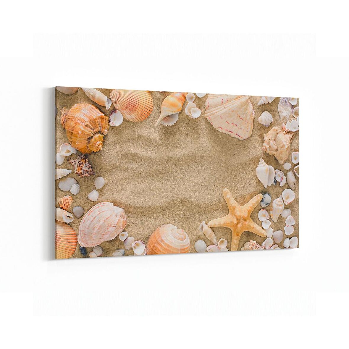 Olla 16353Y Kumsal / Sahil Görseli Yatay Kanvas Tablo (Ölçü: 45X30)