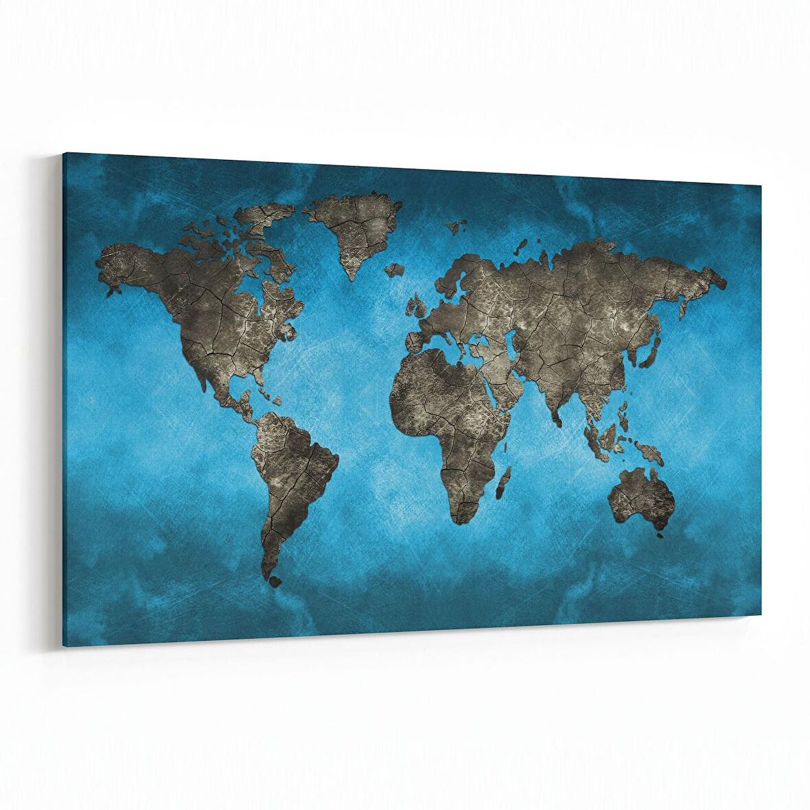 Olla 16187Y Harita Görseli Yatay Kanvas Tablo (Ölçü: 120X80)