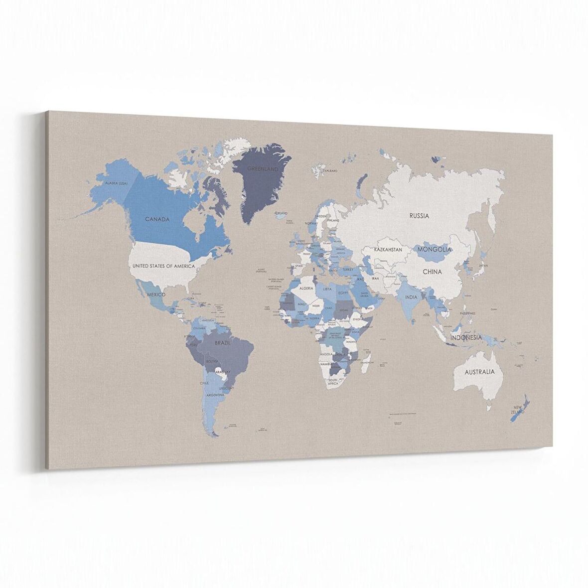 Olla 16173Y Harita Görseli Yatay Kanvas Tablo (Ölçü: 45X30)