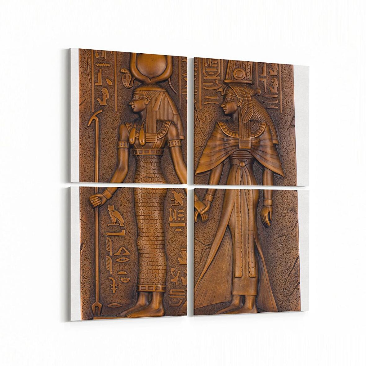 Olla 16267K4 Heykel / Sanat Görseli Kare 4'lü Kanvas Tablo (Ölçü: 145X145)