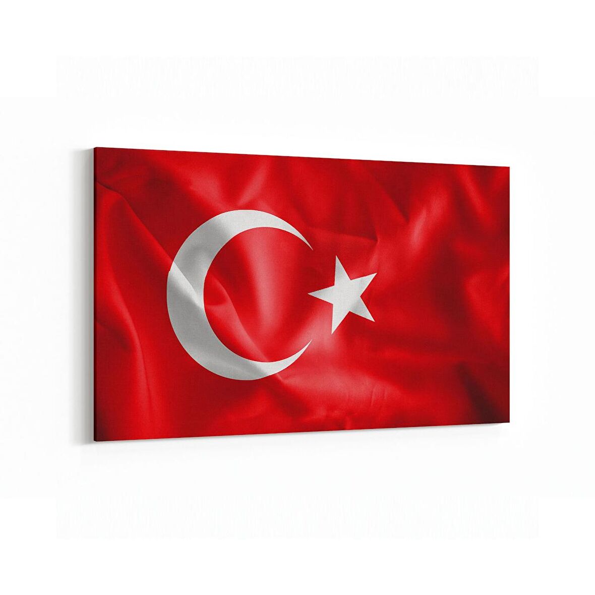 Olla 17555Y Türk Bayrağı Görseli Yatay Kanvas Tablo (Ölçü: 45X30)