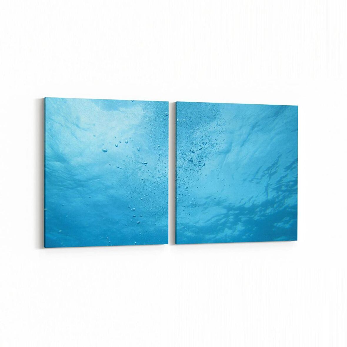 Olla 12882K2Y Deniz / Okyanus Görseli Kare 2'li Yatay Kanvas Tablo (Ölçü: 105X50)