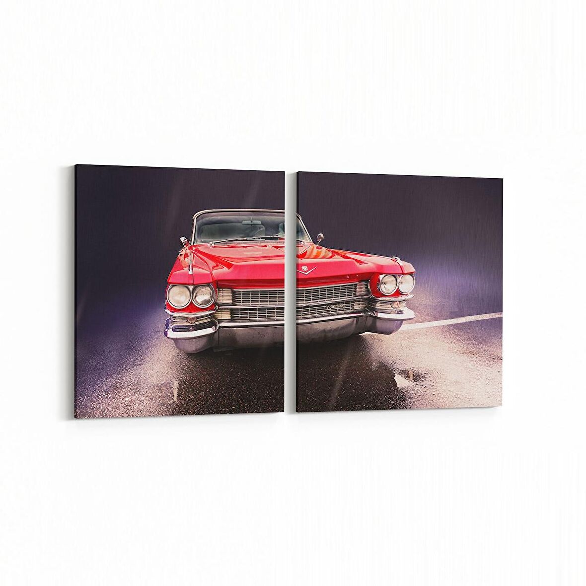 Olla 12392K2Y Araç Görseli Kare 2'li Yatay Kanvas Tablo (Ölçü: 105X50)