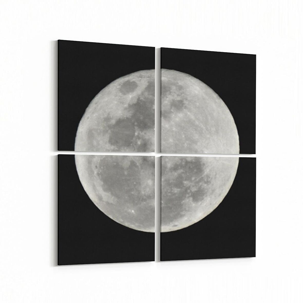 Olla 14869K4 Gece Gökyüzü Görseli Kare 4'lü Kanvas Tablo (Ölçü: 65X65)