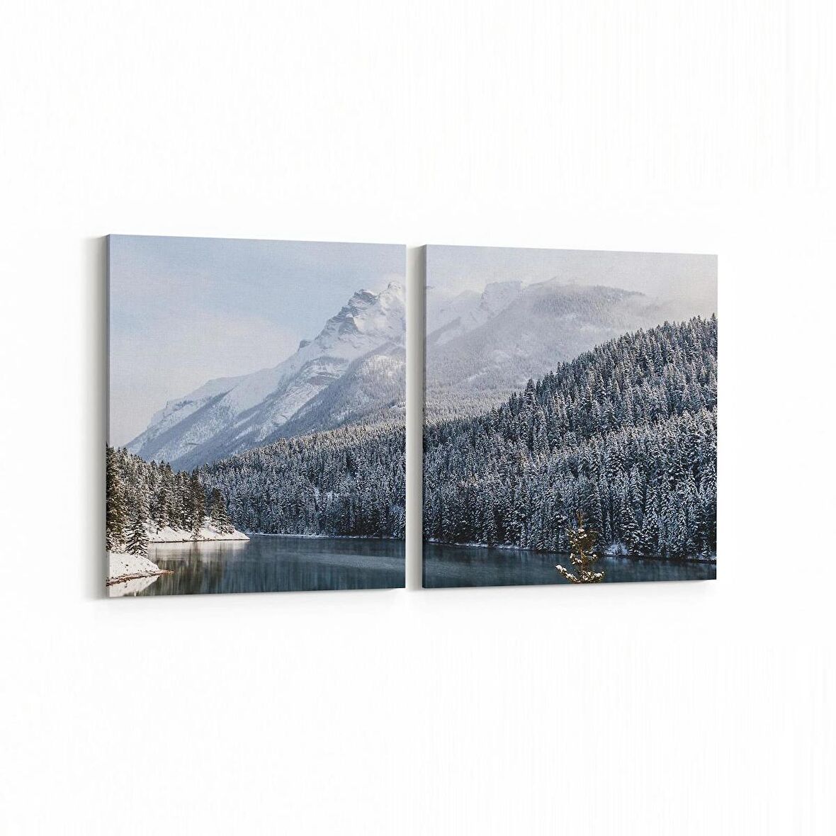 Olla 14503K2Y Doğa / Manzara Görseli Kare 2'li Yatay Kanvas Tablo (Ölçü: 145X70)