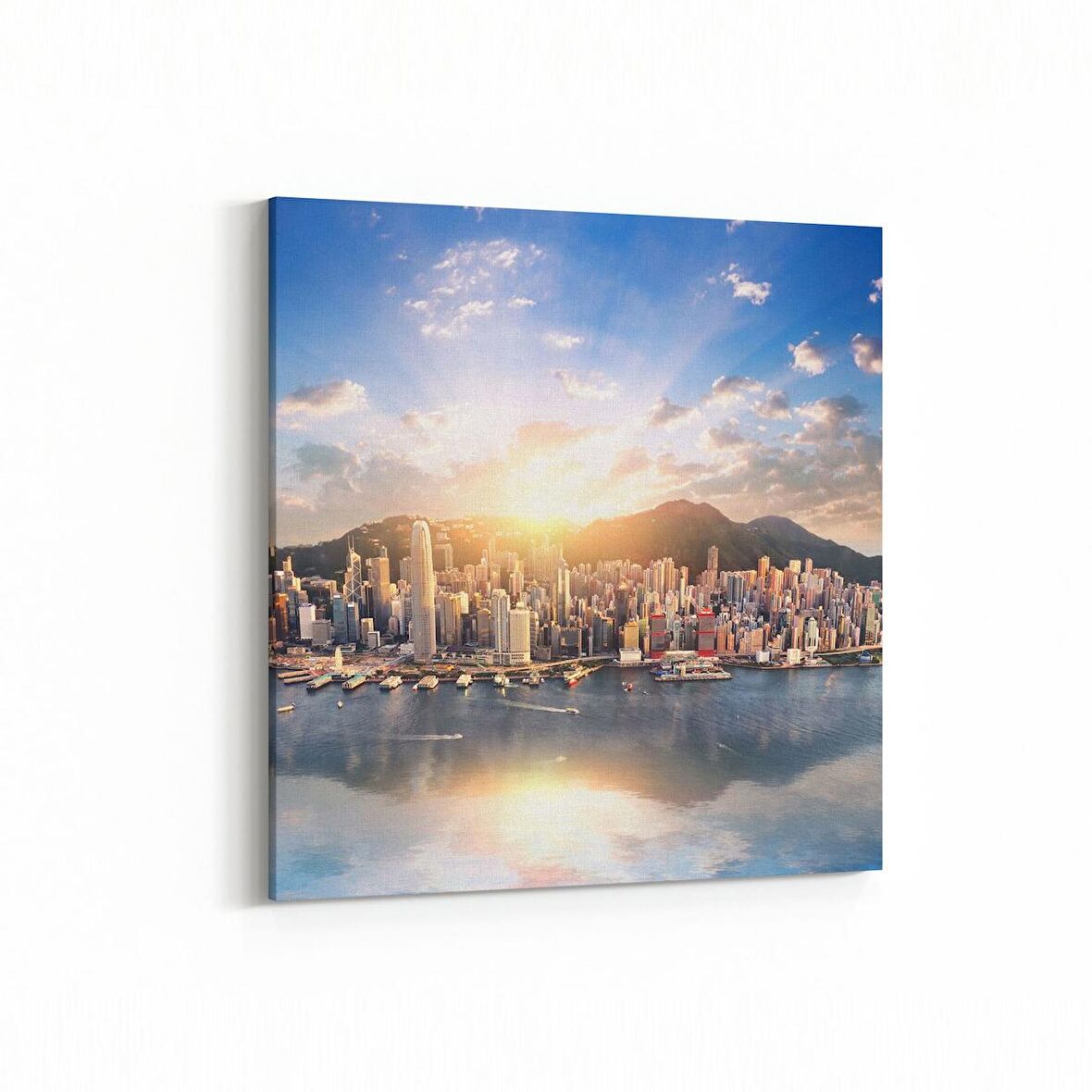 Olla 18483K4 Yapı Görseli Kare 4'lü Kanvas Tablo (Ölçü: 145X145)