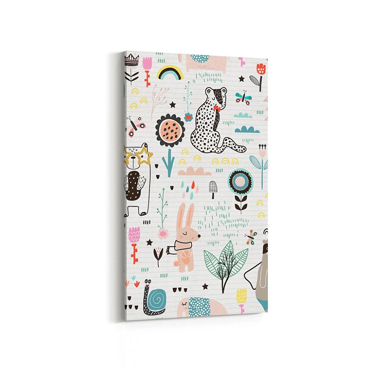 Olla 12701DD Çocuk Odası Görseli Dikey Dar Kanvas Tablo (Ölçü: 60X120)