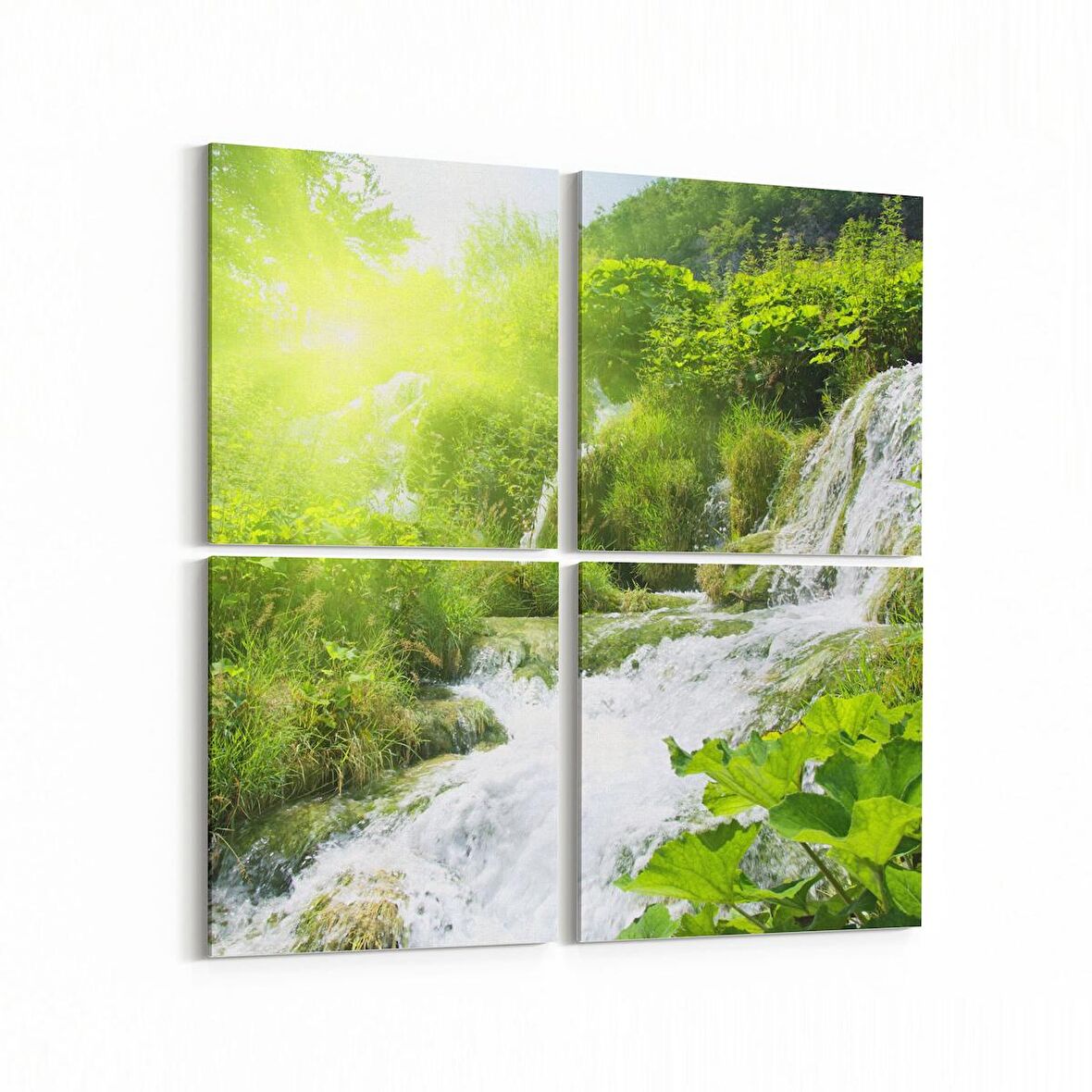 Olla 13655K4 Doğa / Manzara Görseli Kare 4'lü Kanvas Tablo (Ölçü: 65X65)