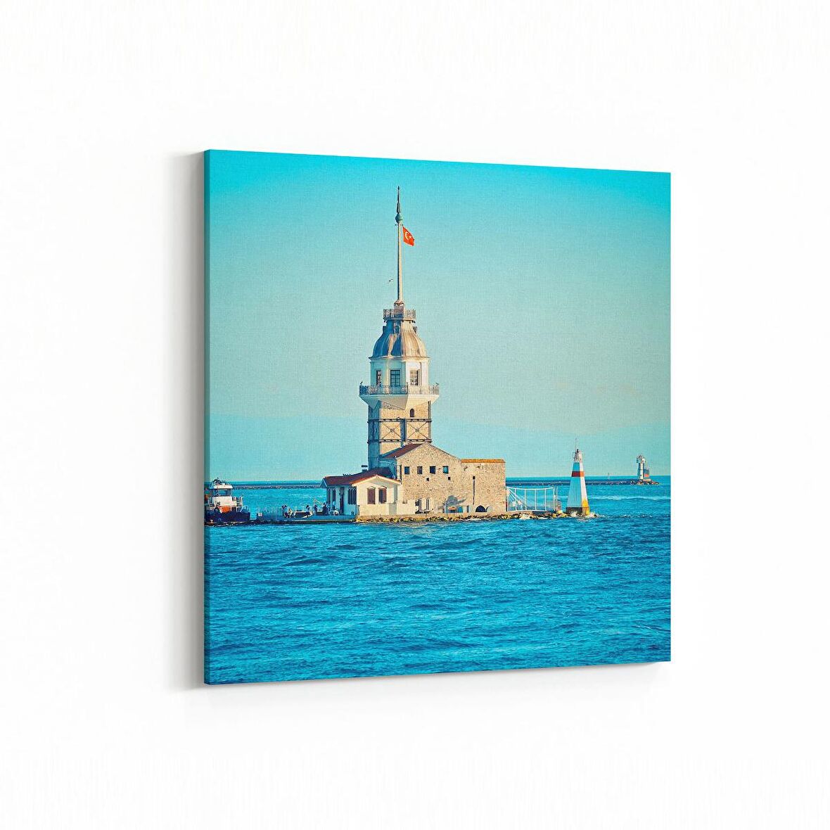 Olla 18738K Yapı Görseli Kare Kanvas Tablo (Ölçü: 25X25)