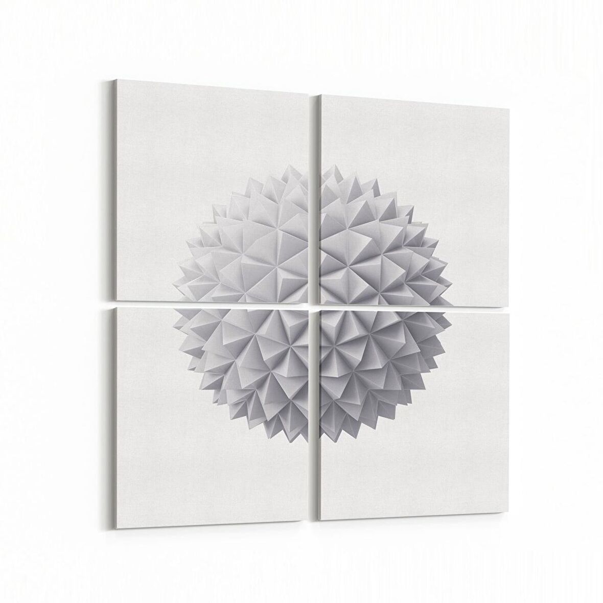 Olla 10345K4 Abstract Görsel Kare 4'lü Kanvas Tablo (Ölçü: 65X65)