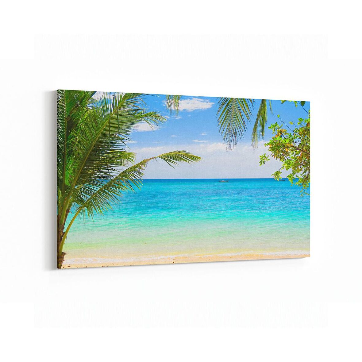 Olla 16527Y Kumsal / Sahil Görseli Yatay Kanvas Tablo (Ölçü: 70X50)