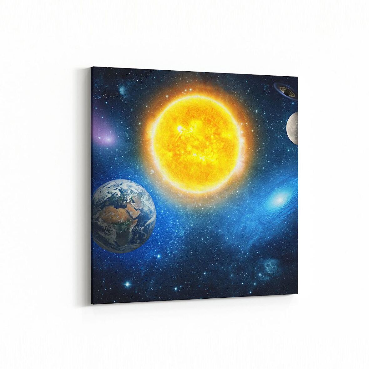 Olla 17674K Uzay Görseli Kare Kanvas Tablo (Ölçü: 60X60)