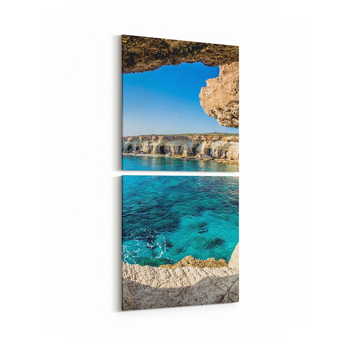 Olla 13971K2D Doğa / Manzara Görseli Kare 2'li Dikey Kanvas Tablo (Ölçü: 30X65)