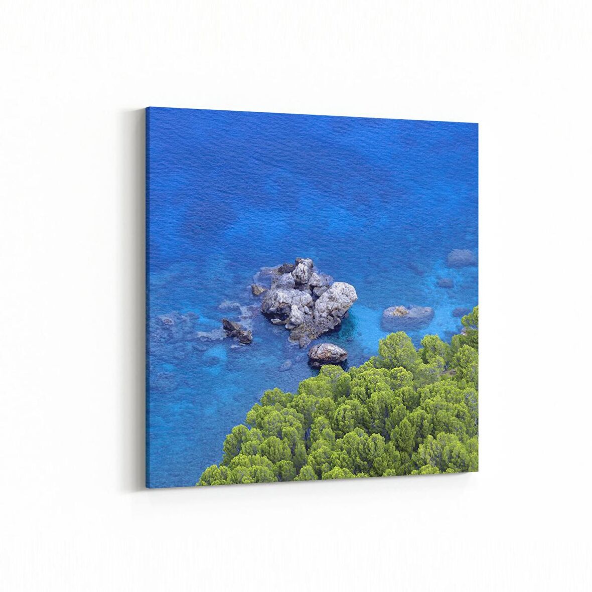 Olla 16506K Kumsal / Sahil Görseli Kare Kanvas Tablo (Ölçü: 100X100)