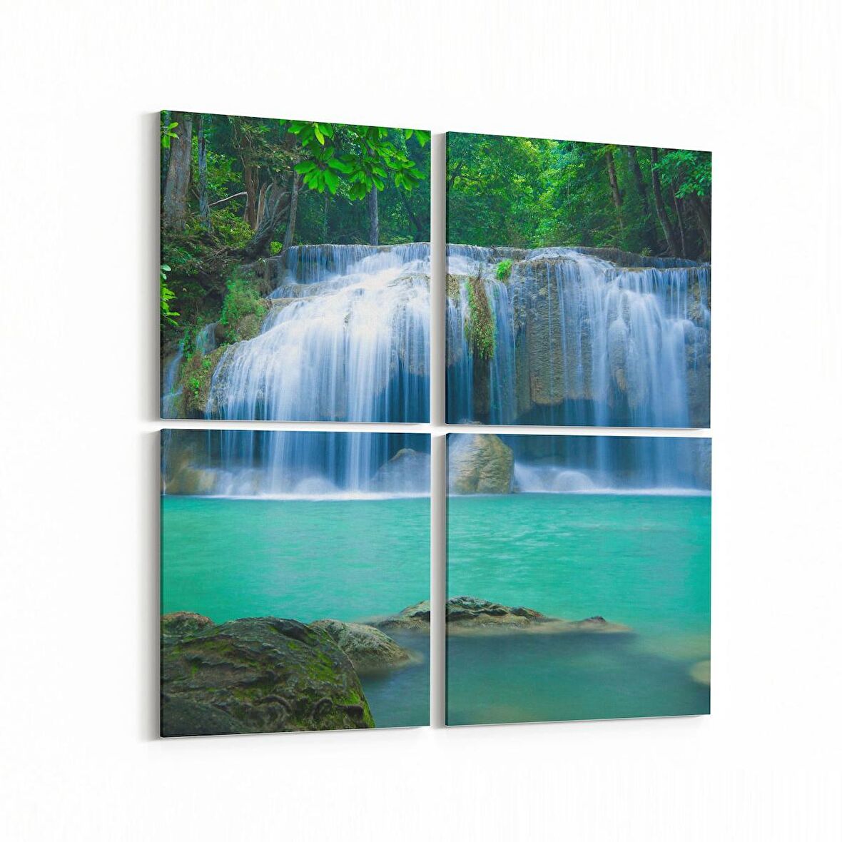 Olla 13365K4 Doğa / Manzara Görseli Kare 4'lü Kanvas Tablo (Ölçü: 145X145)