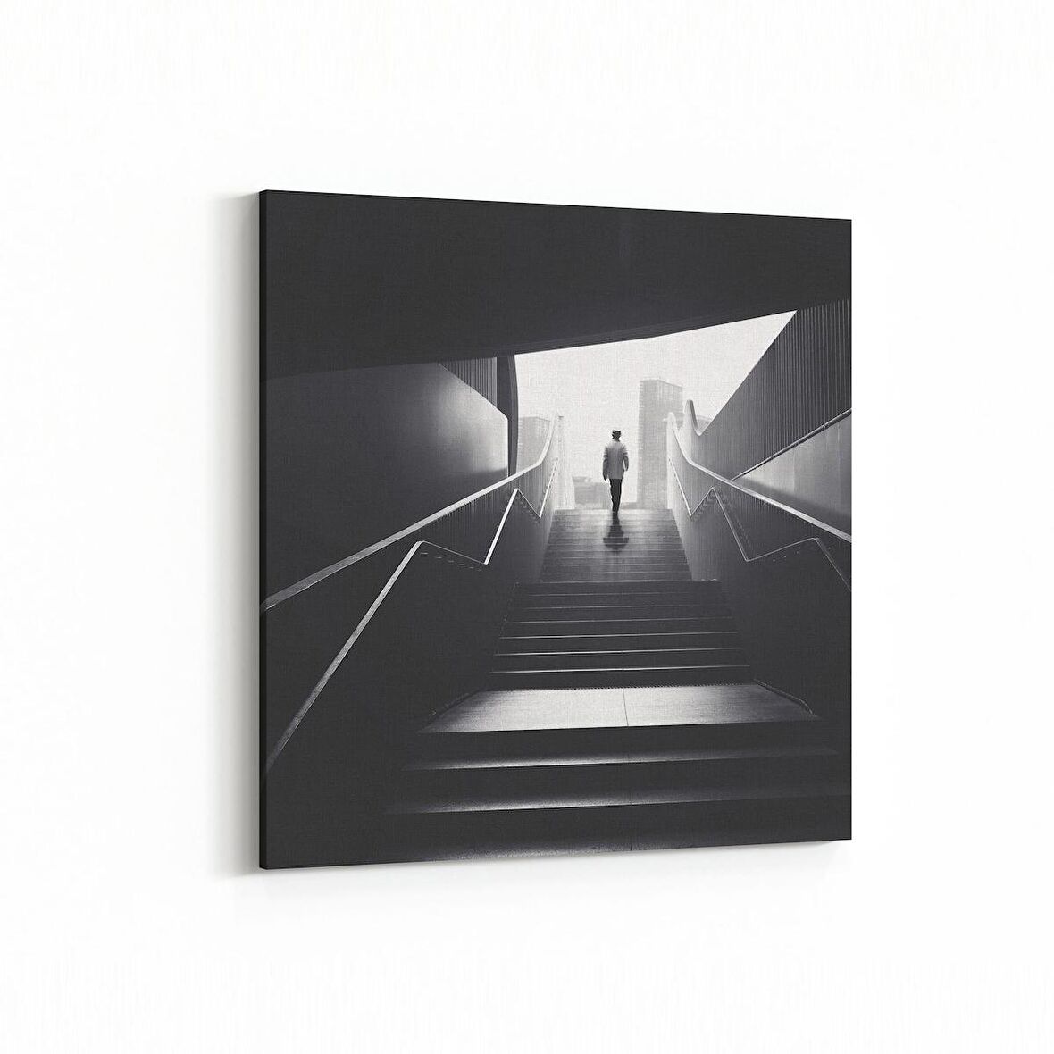 Olla 18521K Yapı Görseli Kare Kanvas Tablo (Ölçü: 100X100)