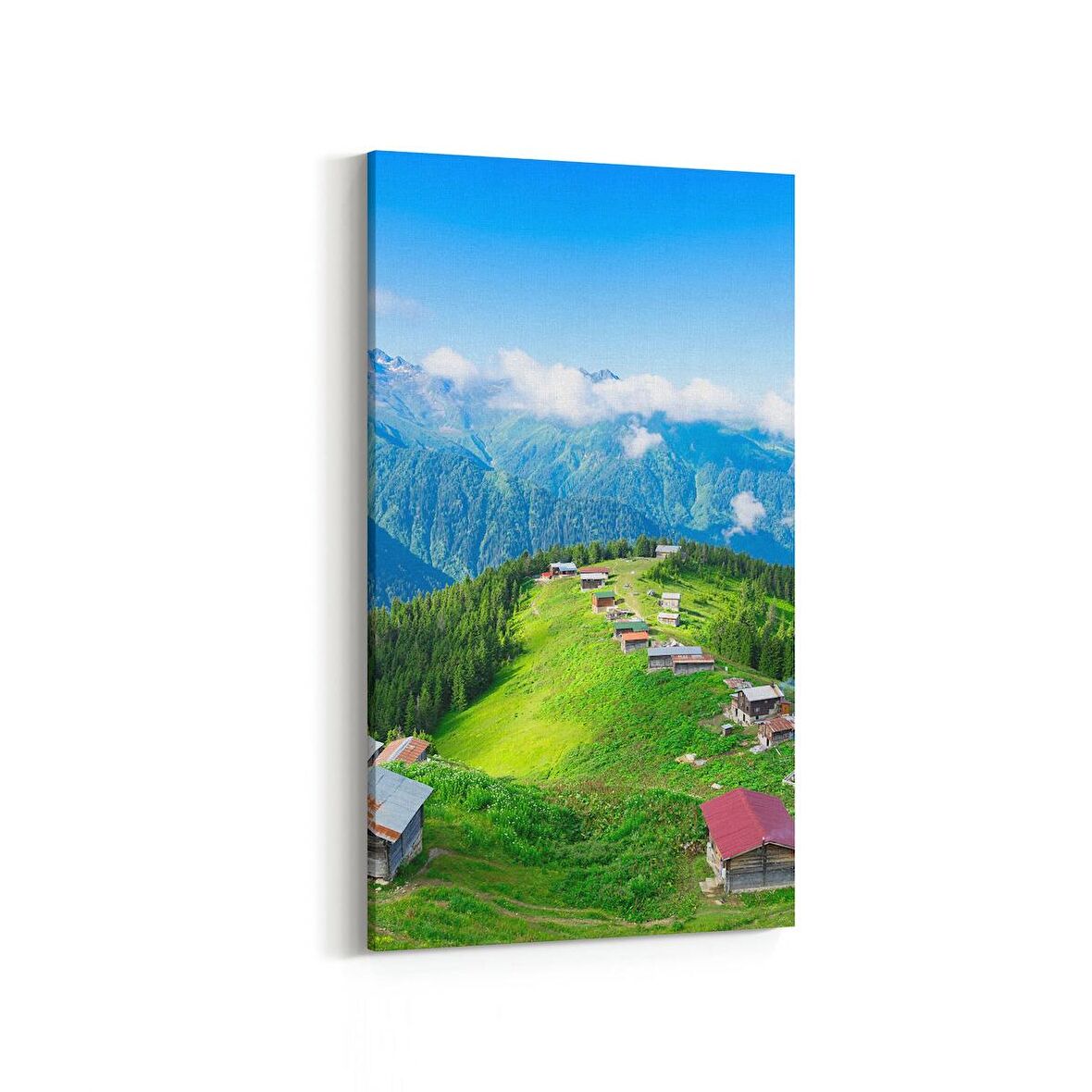 Olla 13194DD Doğa / Manzara Görseli Dikey Dar Kanvas Tablo (Ölçü: 60X120)