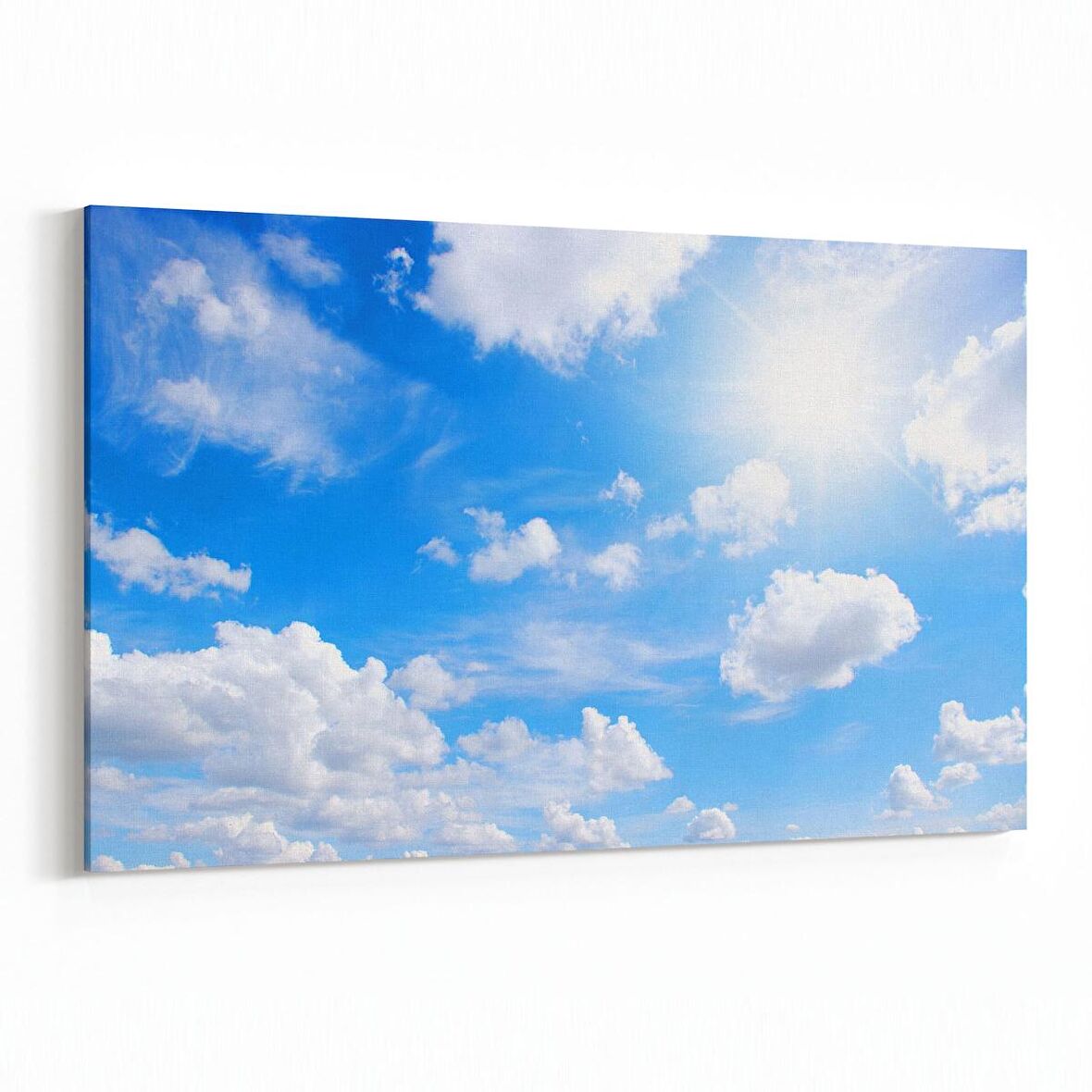 Olla 15810Y Gökyüzü Bulut Görseli  Yatay Kanvas Tablo (Ölçü: 150X100)
