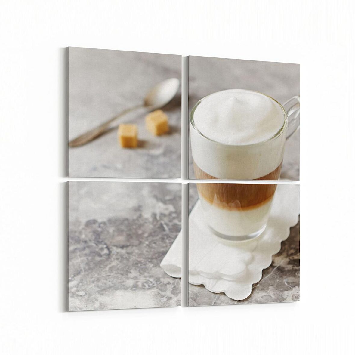 Olla 15263K4 Gıda Görseli Kare 4'lü Kanvas Tablo (Ölçü: 65X65)