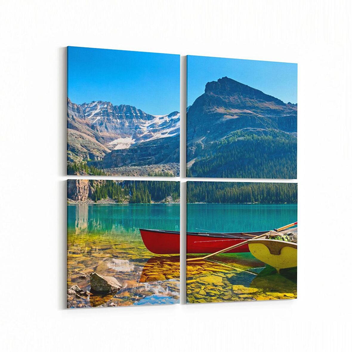 Olla 13625K4 Doğa / Manzara Görseli Kare 4'lü Kanvas Tablo (Ölçü: 145X145)