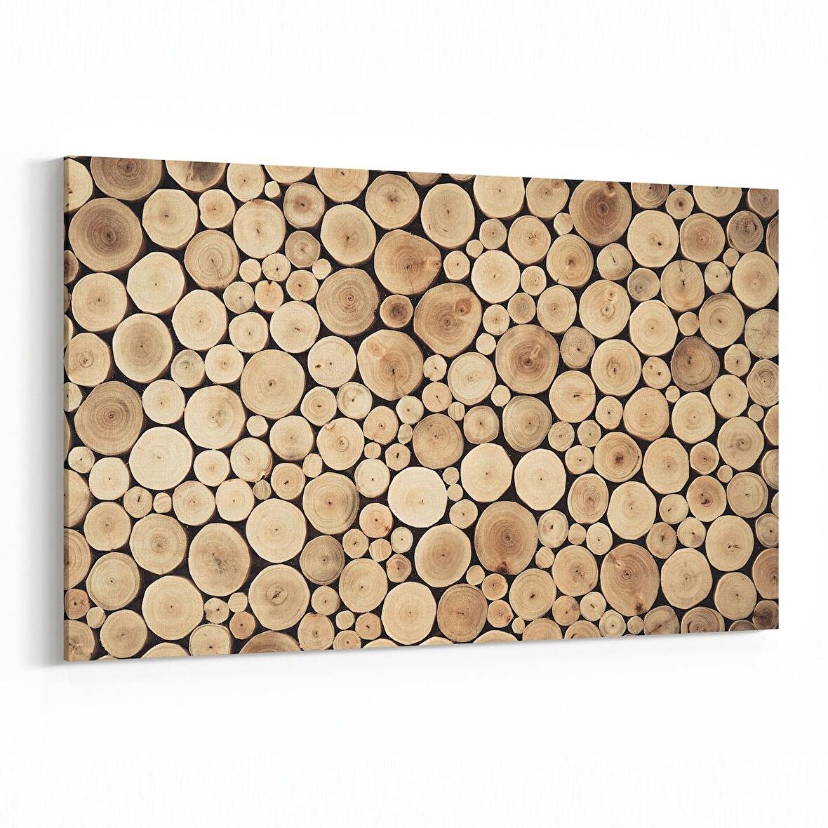 Olla 12006Y Ahşap Desen Görseli Yatay Kanvas Tablo (Ölçü: 150X100)