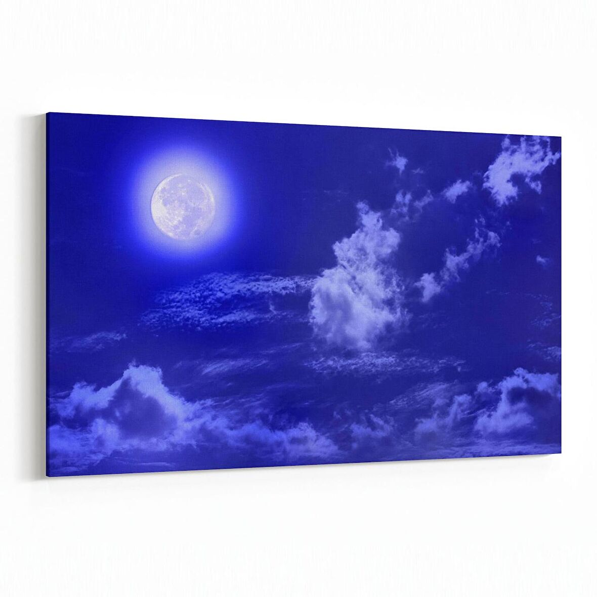 Olla 14742Y Gece Gökyüzü Görseli Yatay Kanvas Tablo (Ölçü: 45X30)