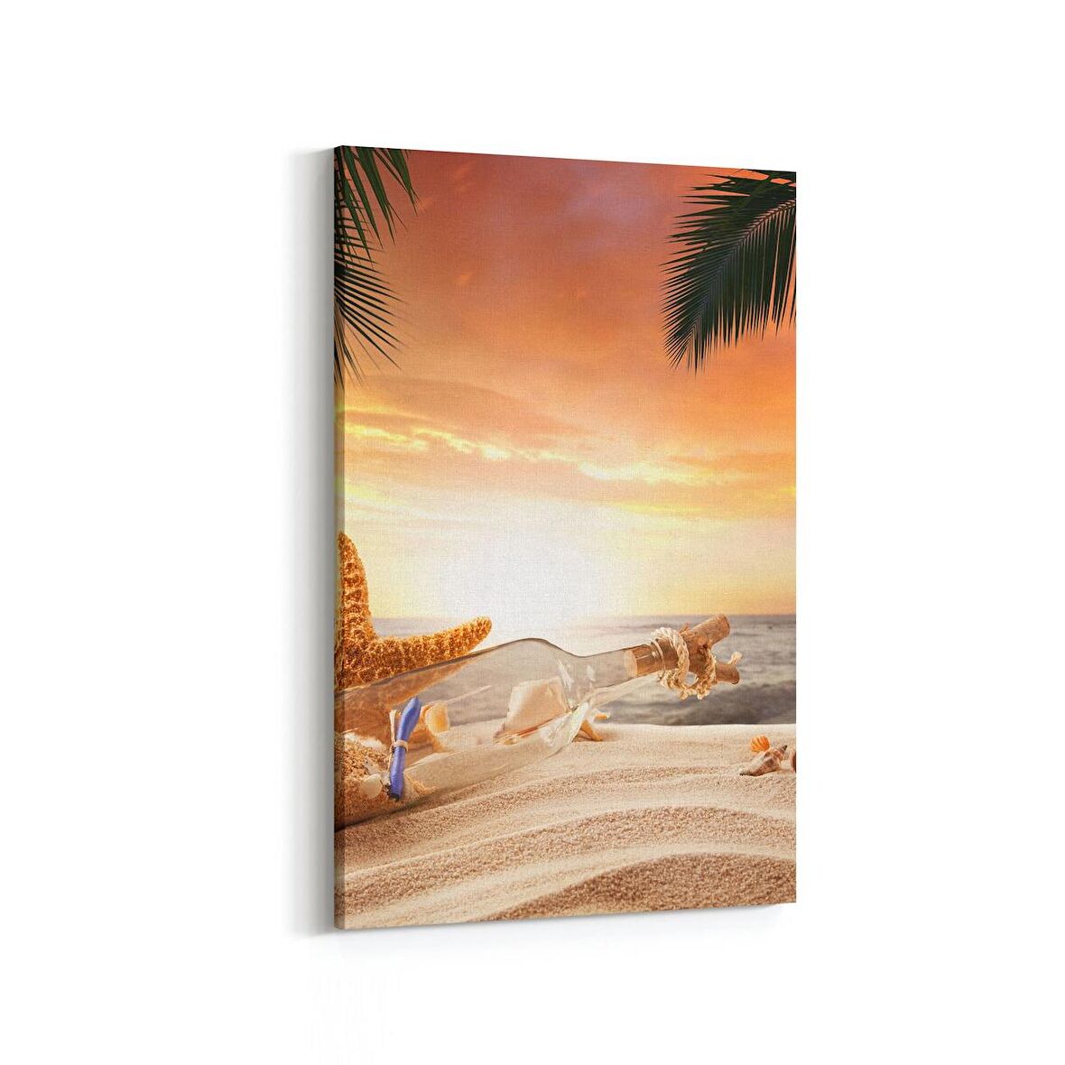 Olla 16038D Günbatımı Görseli Dikey Kanvas Tablo (Ölçü: 60X90)