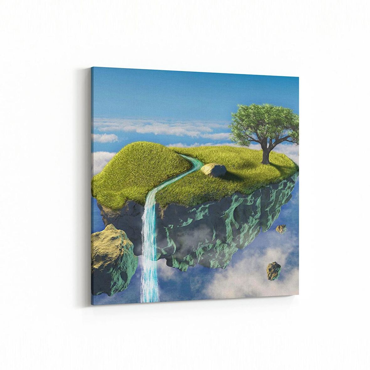 Olla 13796K Doğa / Manzara Görseli Kare Kanvas Tablo (Ölçü: 25X25)