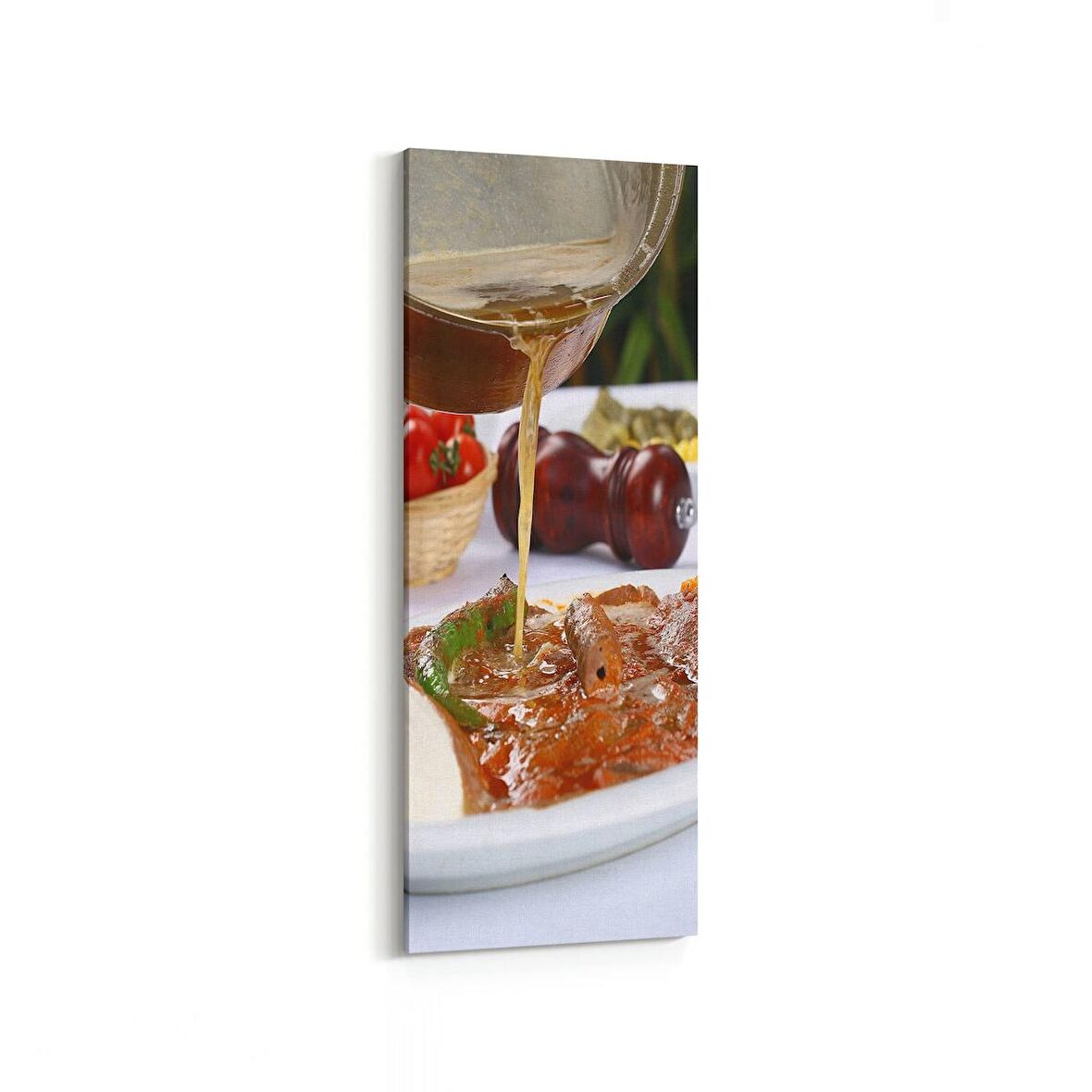 Olla 15057DI Gıda Görseli Dikey İnce Kanvas Tablo (Ölçü: 40X120)