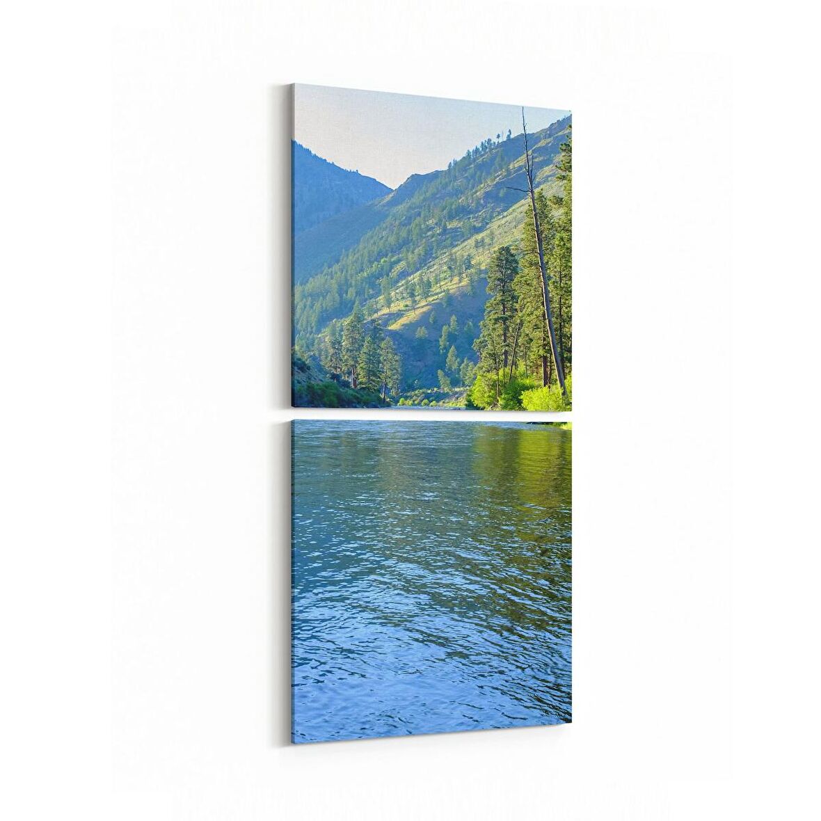 Olla 14059K2D Doğa / Manzara Görseli Kare 2'li Dikey Kanvas Tablo (Ölçü: 30X65)