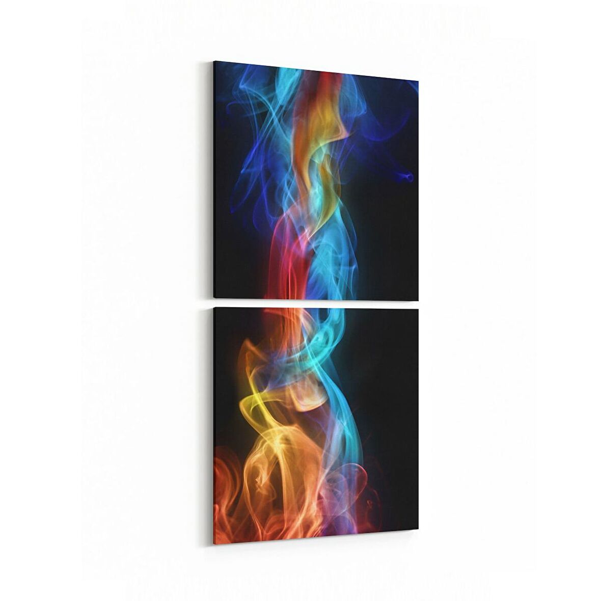 Olla 10346K2D Abstract Görsel Kare 2'li Dikey Kanvas Tablo (Ölçü: 30X65)