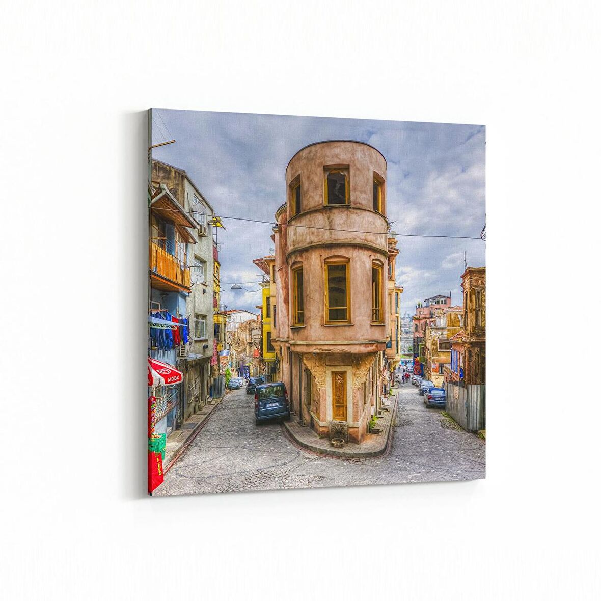 Olla 18787K Yapı Görseli Kare Kanvas Tablo (Ölçü: 60X60)