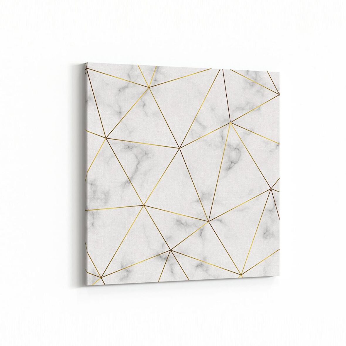 Olla 16736K Mermer Desen Görsel Kare Kanvas Tablo (Ölçü: 25X25)