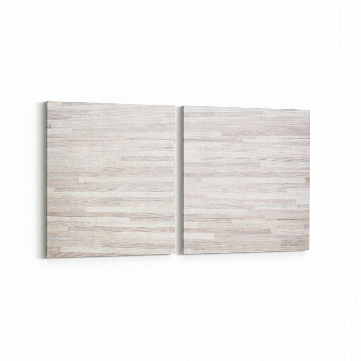 Olla 12031K2Y Ahşap Desen Görseli Kare 2'li Yatay Kanvas Tablo (Ölçü: 125X60)