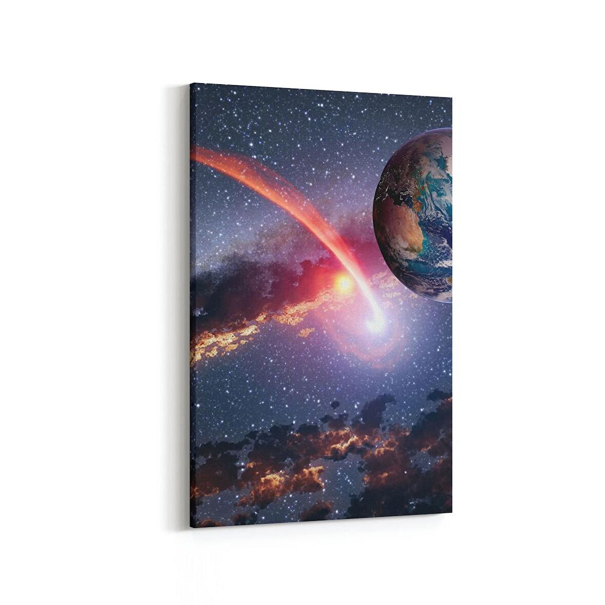 Olla 17673D Uzay Görseli Dikey Kanvas Tablo (Ölçü: 60X90)