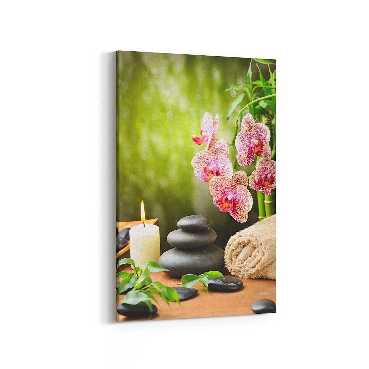 Olla 17109D Spa / Masaj Görseli Dikey Kanvas Tablo (Ölçü: 60X90)