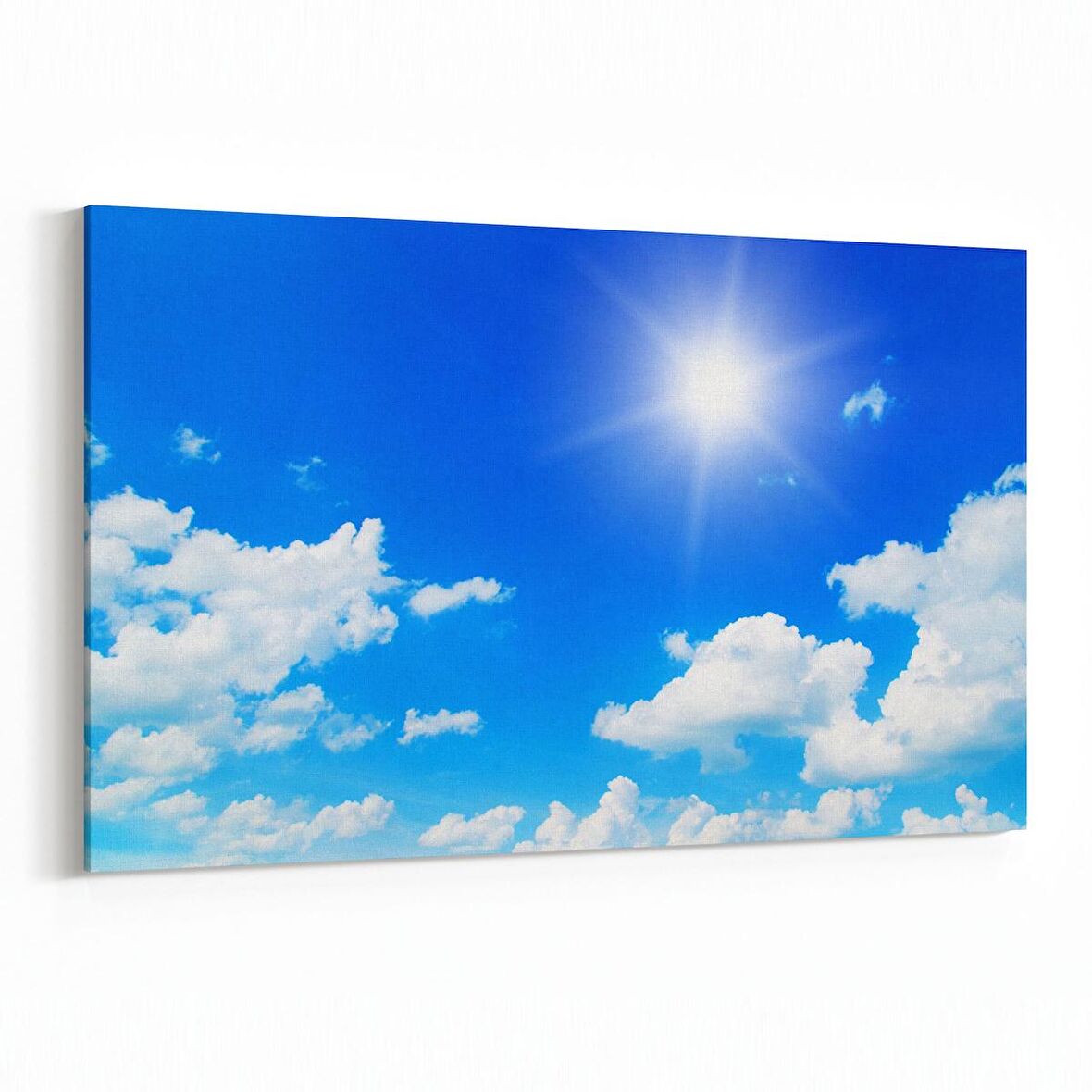 Olla 15637Y Gökyüzü Bulut Görseli  Yatay Kanvas Tablo (Ölçü: 120X80)