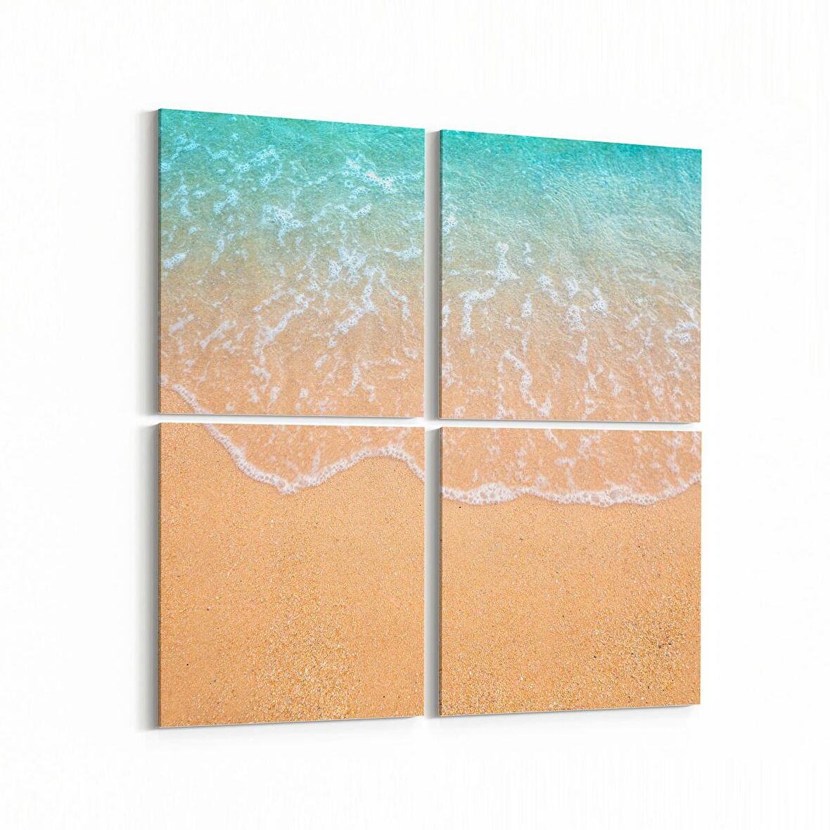 Olla 16414K4 Kumsal / Sahil Görseli Kare 4'lü Kanvas Tablo (Ölçü: 105X105)
