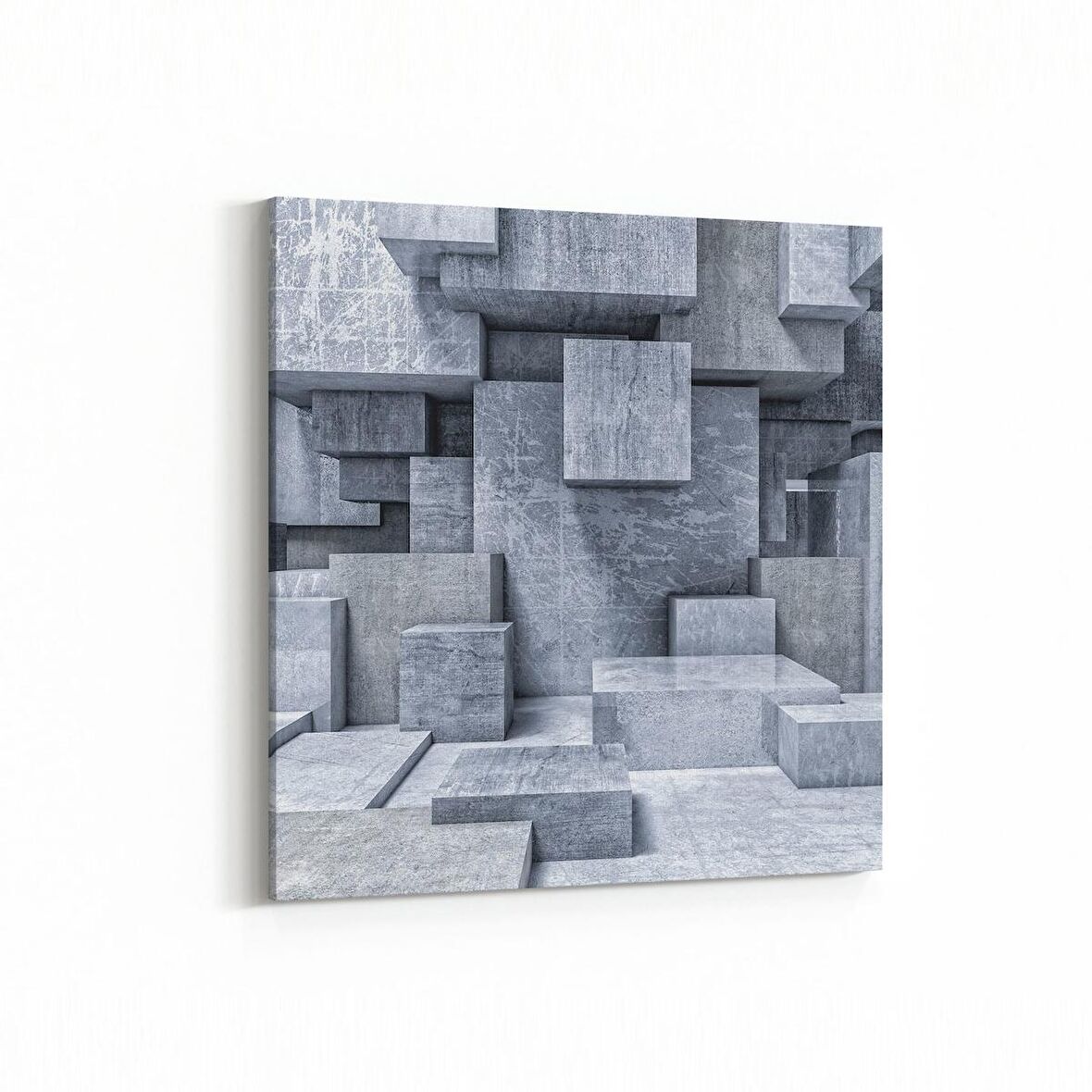 Olla 10015K Abstract 3 Boyut Görsel Kare Kanvas Tablo (Ölçü: 25X25)