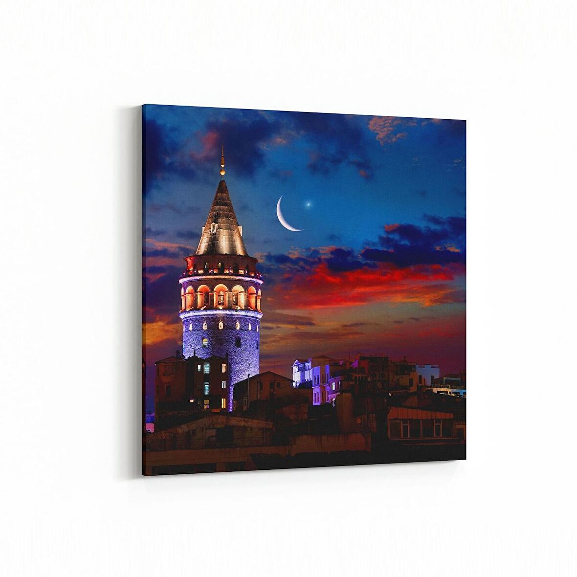 Olla 18828K Yapı Görseli Kare Kanvas Tablo (Ölçü: 30X30)