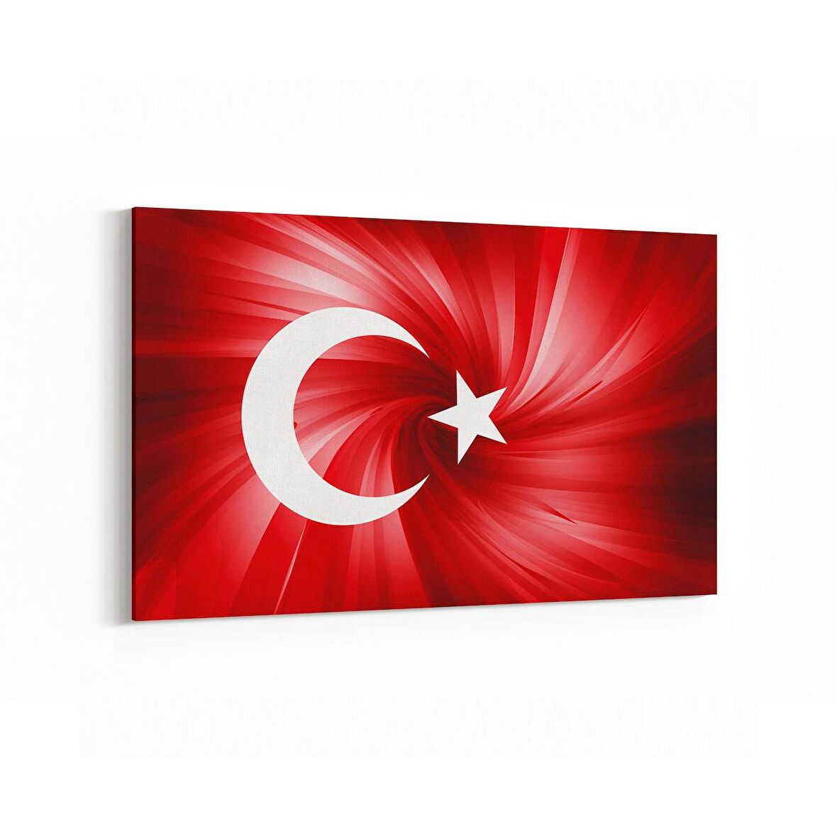 Olla 17543Y Türk Bayrağı Görseli Yatay Kanvas Tablo (Ölçü: 45X30)