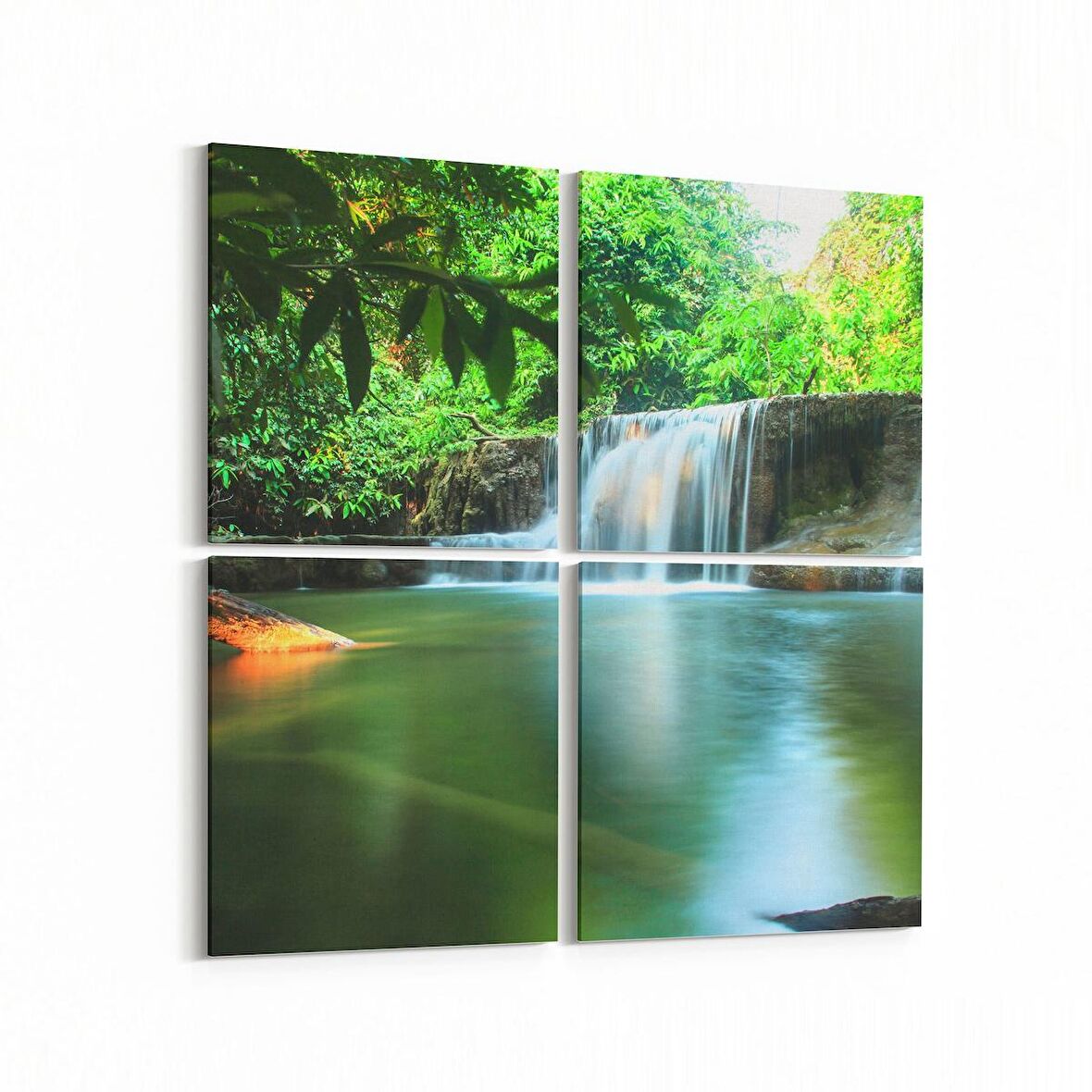 Olla 13805K4 Doğa / Manzara Görseli Kare 4'lü Kanvas Tablo (Ölçü: 145X145)