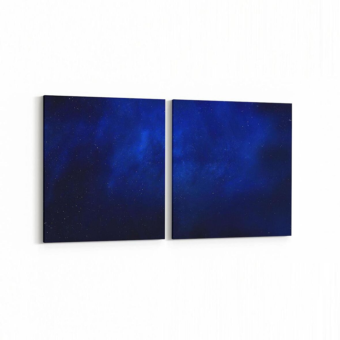 Olla 14746K2Y Gece Gökyüzü Görseli Kare 2'li Yatay Kanvas Tablo (Ölçü: 85X40)