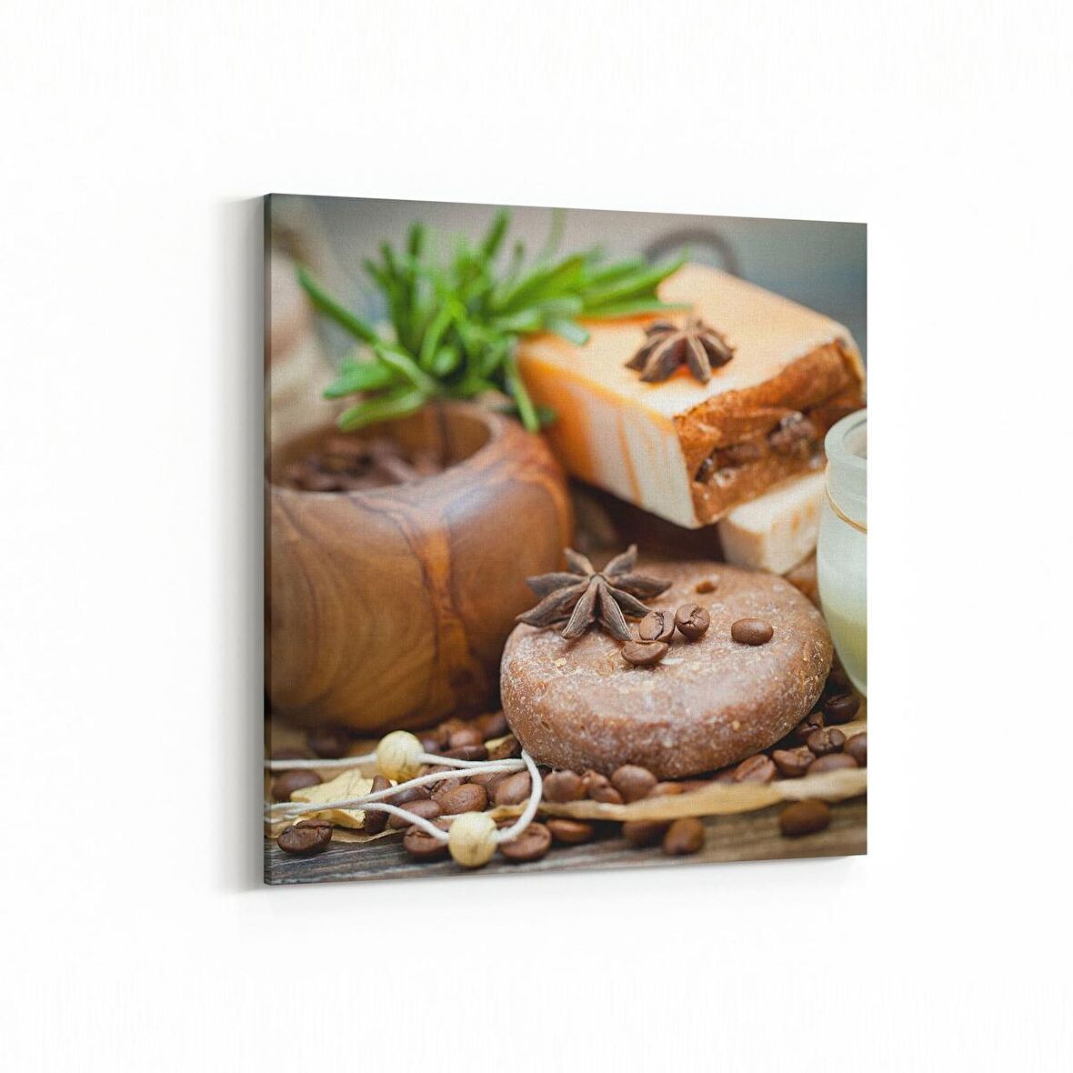 Olla 15086K Gıda Görseli Kare Kanvas Tablo (Ölçü: 25X25)