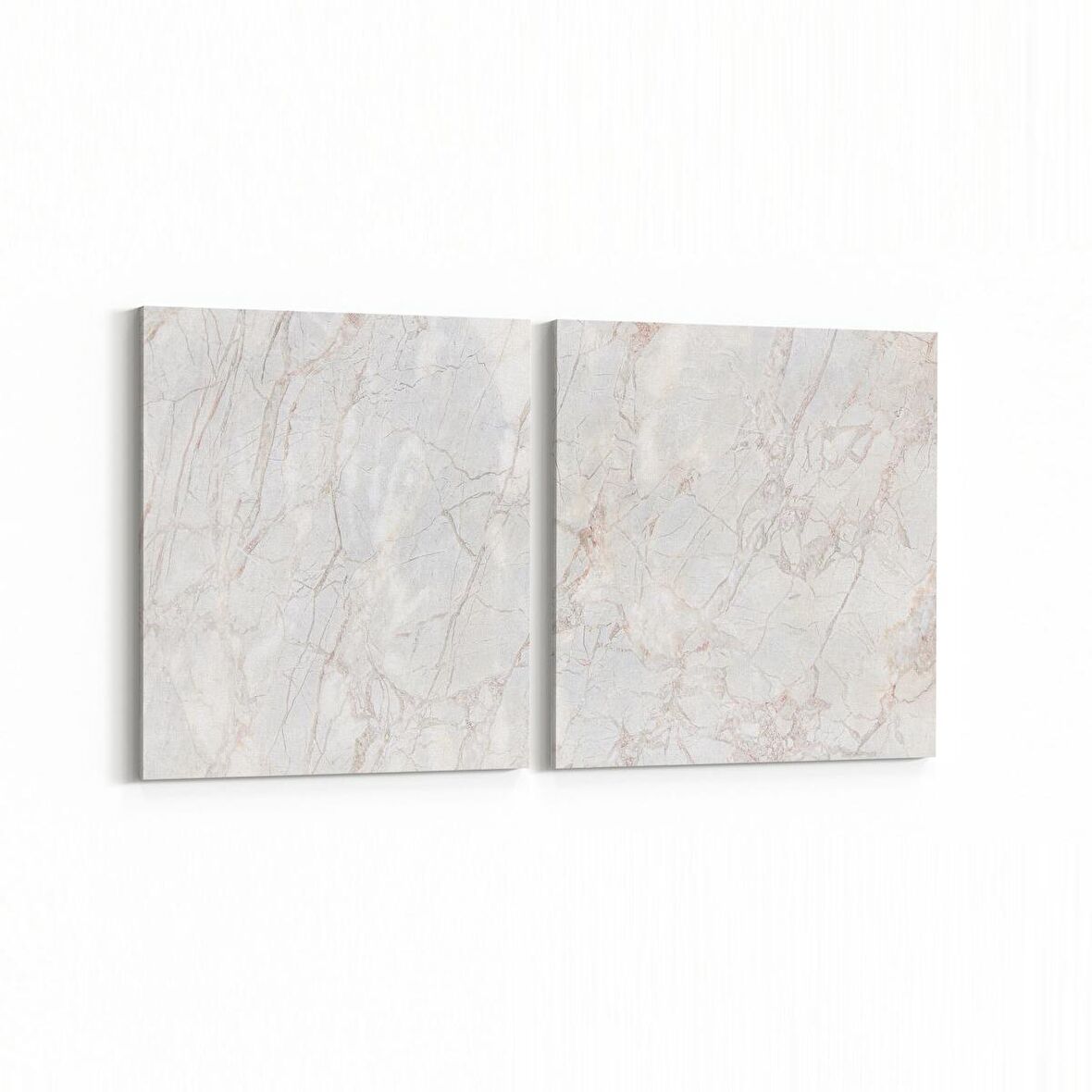 Olla 16682K2Y Mermer Desen Görsel Kare 2'li Yatay Kanvas Tablo (Ölçü: 145X70)