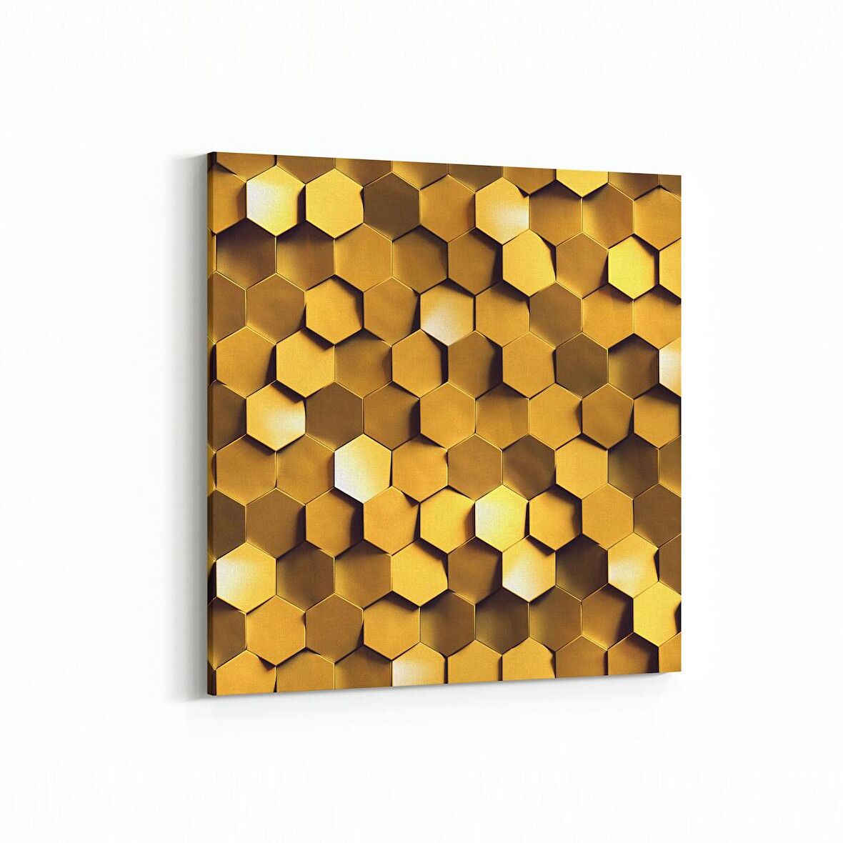 Olla 10031K Abstract 3 Boyut Görsel Kare Kanvas Tablo (Ölçü: 60X60)