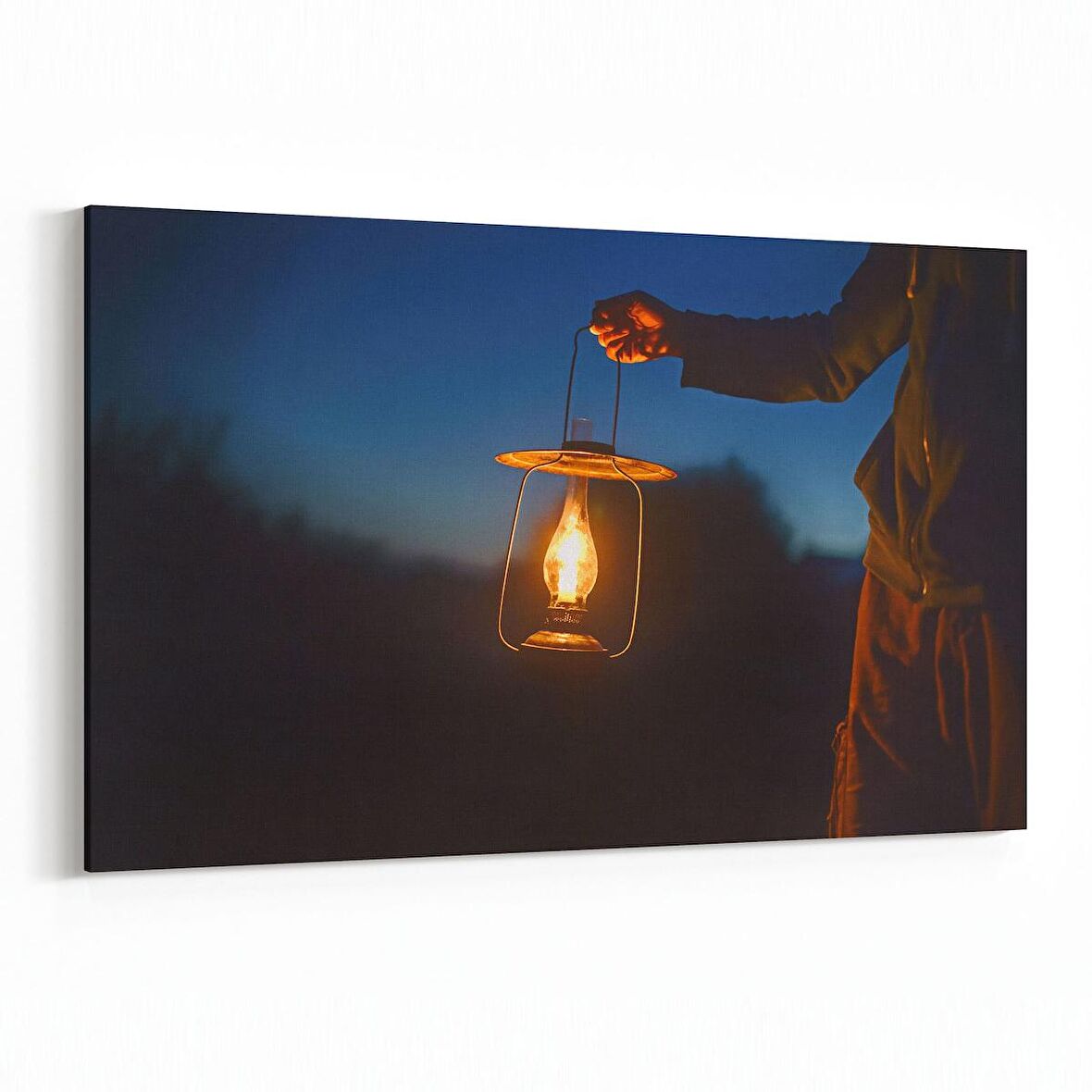 Olla 14802Y Gece Gökyüzü Görseli Yatay Kanvas Tablo (Ölçü: 90X60)