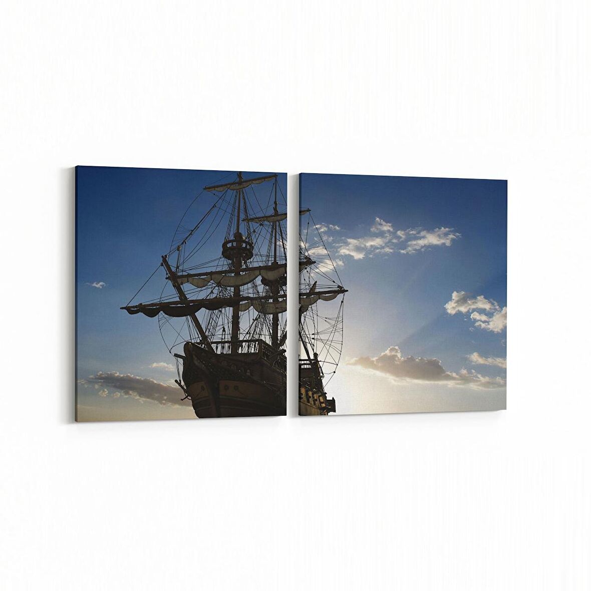 Olla 12318K2Y Araç Görseli Kare 2'li Yatay Kanvas Tablo (Ölçü: 145X70)